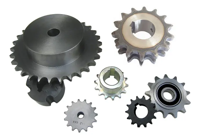 Sprockets and gears for woodworking machinery