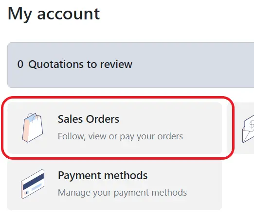 Sales Order review process example