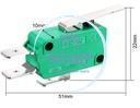 KW3-0Z Microswitch, Miniature Snap Action Switch, Hinge Lever Actuator, SPDT, 16A @ 240V AC, UXCELL  