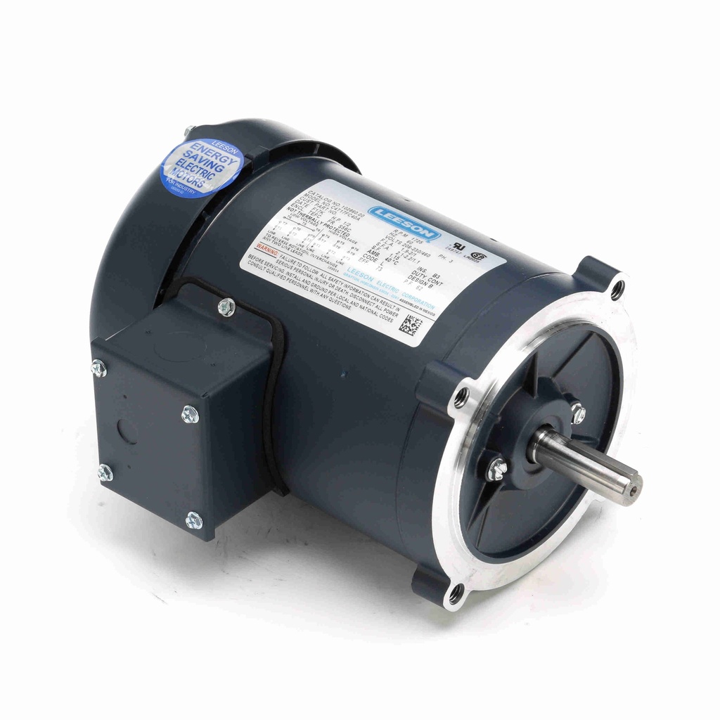 Leeson 0.50 HP General Purpose Motor, 3 phase, 1800 RPM, 208-230/460 V, 56C Frame, TEFC, 102860.00