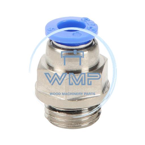 6mm tube to 1/4" male BSPP pneumatic push-to-connect fitting, straight